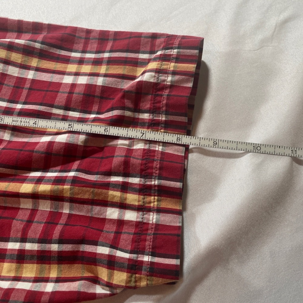 Ecko Unltd Plaid Shirt Mens Large Red Short Sleeve Cotton Button Down Casual - Picture 8 of 8